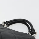 Salvatore Ferragamo Hand Bag Leather Black Silver Auth 178908A-8