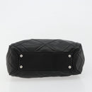 Salvatore Ferragamo Hand Bag Leather Black Silver Auth 178908A-9