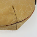 GUCCI GG Canvas Shoulder Bag Nylon Beige Gold 181092 Auth 178909-10