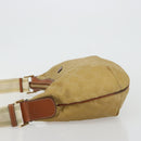 GUCCI GG Canvas Shoulder Bag Nylon Beige Gold 181092 Auth 178909-5
