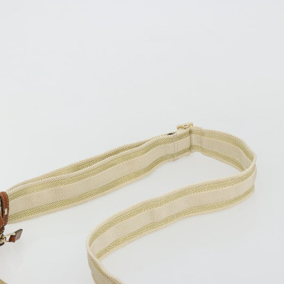 GUCCI GG Canvas Shoulder Bag Nylon Beige Gold 181092 Auth 178909