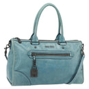 Miu Miu Hand Bag Leather 2way Green Auth 178911SAM-1