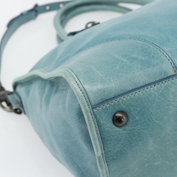 Miu Miu Hand Bag Leather 2way Green Auth 178911SAM