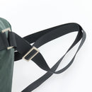 PRADA Rucksack Nylon Grün Silber Auth 178912-14