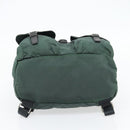 PRADA Rucksack Nylon Grün Silber Auth 178912-5