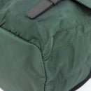 PRADA Rucksack Nylon Grün Silber Auth 178912-15
