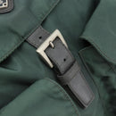 PRADA Rucksack Nylon Grün Silber Auth 178912-19