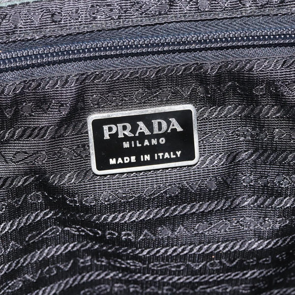 PRADA Rucksack Nylon Grün Silber Auth 178912