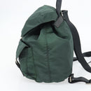 PRADA Rucksack Nylon Grün Silber Auth 178912-4