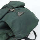 PRADA Rucksack Nylon Grün Silber Auth 178912-6