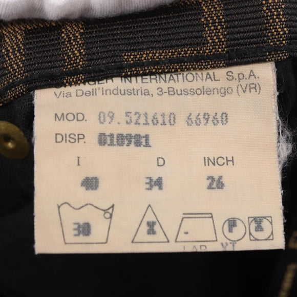 FENDI Zucca Canvas Skirt Black Brown Auth 178913A