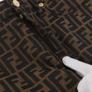 FENDI Zucca Canvas Skirt Black Brown Auth 178913A-4