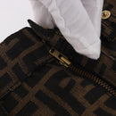 FENDI Zucca Canvas Skirt Black Brown Auth 178913A-5