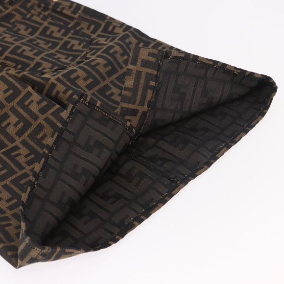 FENDI Zucca Canvas Skirt Black Brown Auth 178913A