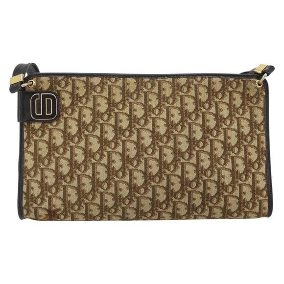 Christian Dior Trotter Canvas Umhängetasche Beige Gold Authentisch 178914