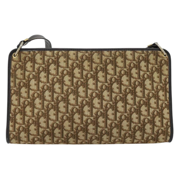 Christian Dior Trotter Canvas Umhängetasche Beige Gold Authentisch 178914