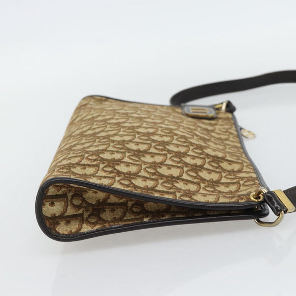 Christian Dior Trotter Canvas Umhängetasche Beige Gold Authentisch 178914