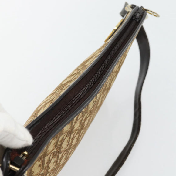 Christian Dior Trotter Canvas Umhängetasche Beige Gold Authentisch 178914