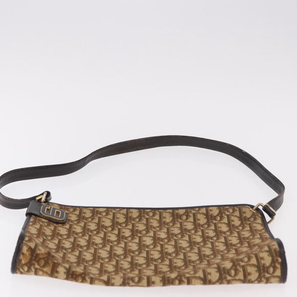 Christian Dior Trotter Canvas Umhängetasche Beige Gold Authentisch 178914