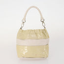 Salvatore Ferragamo Tote Bag Leather 2 Set Dark Brown Ivory Auth 178918-13