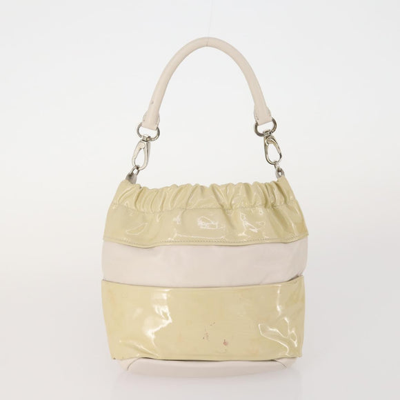 Salvatore Ferragamo Tote Bag Leather 2 Set Dark Brown Ivory Auth 178918