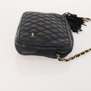 BALLY Chain Shoulder Bag Leather 2 Set Black Auth 178919-12