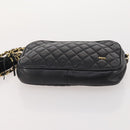 BALLY Chain Shoulder Bag Leather 2 Set Black Auth 178919-15