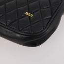 BALLY Chain Shoulder Bag Leather 2 Set Black Auth 178919-16