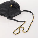 BALLY Chain Shoulder Bag Leather 2 Set Black Auth 178919-5
