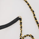 BALLY Chain Shoulder Bag Leather 2 Set Black Auth 178919-6