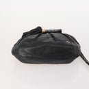 BALLY Chain Shoulder Bag Leather 2 Set Black Auth 178919-7