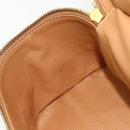 CELINE Macadam Canvas Vanity Hand Bag PVC Leather Brown Gold Auth 178930A-21