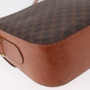 CELINE Macadam Canvas Shoulder Bag PVC Leather Brown Gold Auth 178931A-17