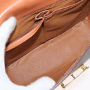CELINE Macadam Canvas Shoulder Bag PVC Leather Brown Gold Auth 178931A-9