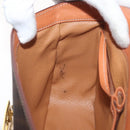 CELINE Macadam Canvas Shoulder Bag PVC Leather Brown Gold Auth 178931A-10