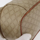 CELINE Macadam Canvas Vanity Handtas PVC Leer Beige Goud Auth 178932A-16