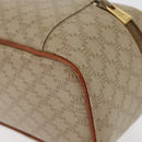 CELINE Macadam Canvas Vanity Handtas PVC Leer Beige Goud Auth 178932A-17