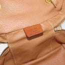CELINE Macadam Canvas Vanity Handtas PVC Leer Beige Goud Auth 178932A-18