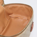 CELINE Macadam Canvas Vanity Handtas PVC Leer Beige Goud Auth 178932A-19