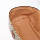 CELINE Macadam Canvas Vanity Handtas PVC Leer Beige Goud Auth 178932A-20