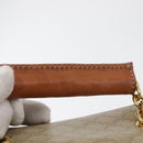 CELINE Macadam Canvas Vanity Handtas PVC Leer Beige Goud Auth 178932A-8