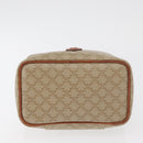 CELINE Macadam Canvas Vanity Handtas PVC Leer Beige Goud Auth 178932A-5