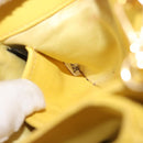 Miu Miu Matelasse Chain Shoulder Bag Leather Yellow Gold Auth 178934A-12