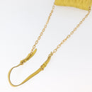 Miu Miu Matelasse Chain Shoulder Bag Leather Yellow Gold Auth 178934A-7