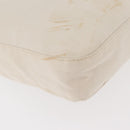 FENDI Mamma Baguette Shoulder Bag Canvas White Silver Auth 178935-9
