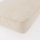 FENDI Mamma Baguette Shoulder Bag Canvas White Silver Auth 178935-15