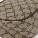 GUCCI GG Supreme Web Sherry Line Bag PVC Beige Gold 89 02 077 Auth 178937-12