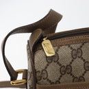 GUCCI GG Supreme Web Sherry Line Bag PVC Beige Gold 89 02 077 Auth 178937-15
