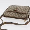 GUCCI GG Supreme Web Sherry Line Bag PVC Beige Gold 89 02 077 Auth 178937-6