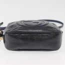 GUCCI Soho Shoulder Bag Patent leather Navy Gold 308364 Auth 178938A-9